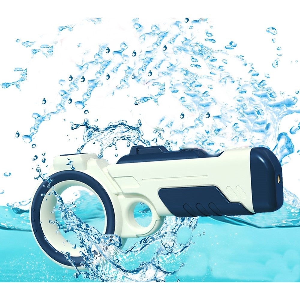 Pistol cu apa pentru copii rezervor tip ghiozdan, 1500 ml, reglabil, material ABS/silicon, albastru
