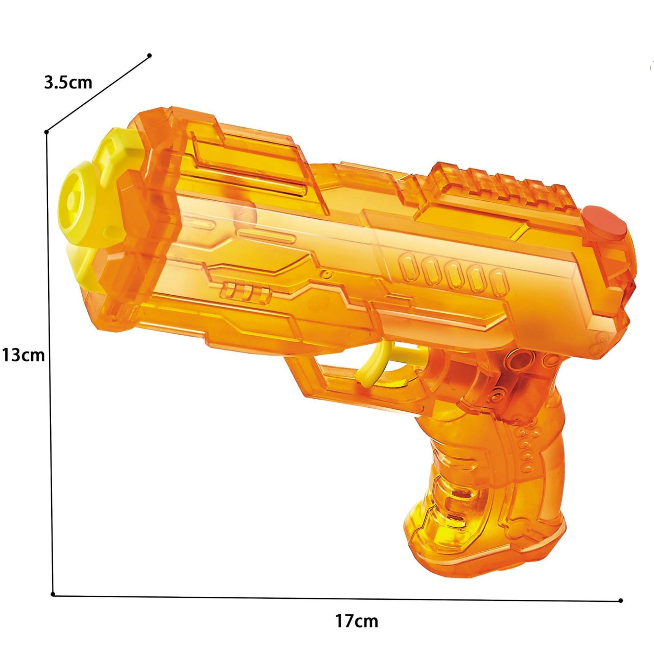 Pistol cu Apa, Pistol cu Apa pentru Copii, Manual, din Plastic, 23 x 16 x 4 cm, rezervor 250 ml, Portocaliu