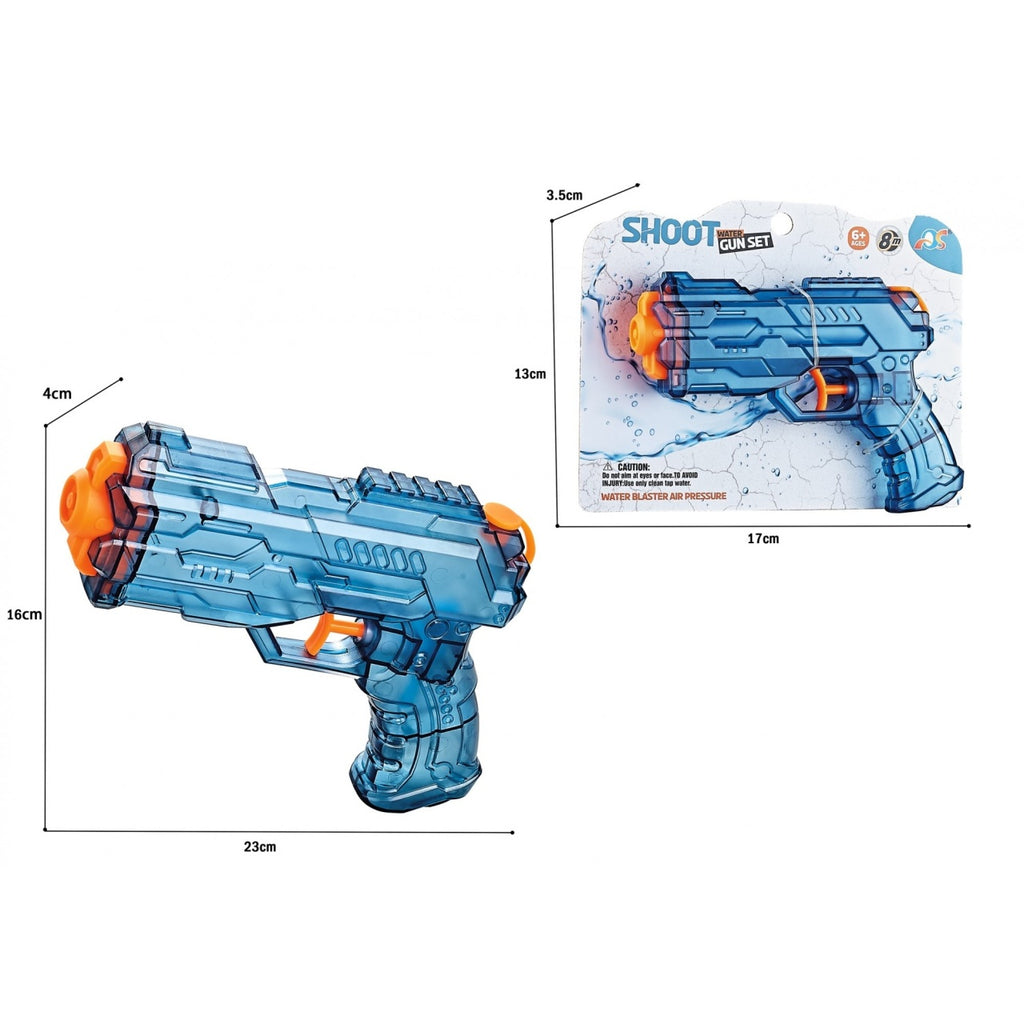 Pistol cu Apa, Pistol cu Apa pentru Copii, Manual, din Plastic, 23 x 16 x 4 cm, rezervor 250 ml, Albastru