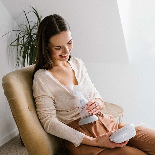 Pompa electrica san BabyOno Nurse Pro, Cu afisaj LCD, Cu 2 faze si 10 niveluri de aspiratie, 0 luni+, Grey