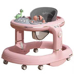 Premergator 4in1, Antemergator, Balansoar, Scaun de Masa, Functie Muzicala, din ABS, Inaltime Reglabila, Sistem Antirasturnare, Greutate Portanta 25 kg, +6 Luni, Roz