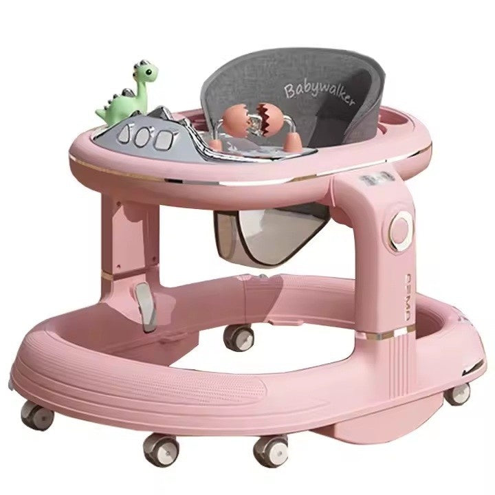 Premergator 4in1, Antemergator, Balansoar, Scaun de Masa, Functie Muzicala, din ABS, Inaltime Reglabila, Sistem Antirasturnare, Greutate Portanta 25 kg, +6 Luni, Roz