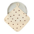 Prosop Absorbant, din Bumbac, 25 x 25 cm, Model Stelute, cu Agatatoare, Bej