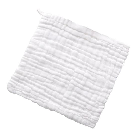 Prosop Absorbant, din Bumbac, 6 Straturi, 30 x 30 cm, Alb