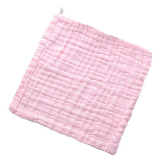 Prosop Absorbant, din Bumbac, 6 Straturi, 30 x 30 cm, Roz