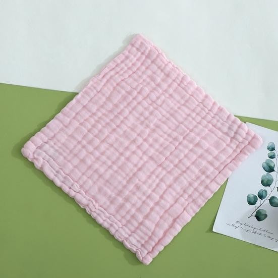 Prosop Absorbant, din Bumbac, 6 Straturi, 30 x 30 cm, Roz