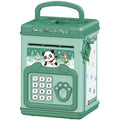 Pusculita pentru Copii, pusculita pentru economii SMART BOX cu efecte sonore, Tip ATM, cu Parola cu Amprenta, din plastic, 20 x 13.5 x 11.5 cm Verde