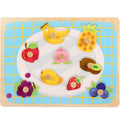 Puzzle Montessori din Lemn pentru Copii, 3D, 0-3 Ani, Model Fructe, Educativ, Intuitiv, Creativ, 9 Piese, 30x22.5x0.8 cm, Multicolor