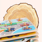Puzzle Montessori din Lemn pentru Copii, 3D, 0-3 Ani, Model Profesii, Educativ, Intuitiv, Creativ, 6 Piese, Multicolor