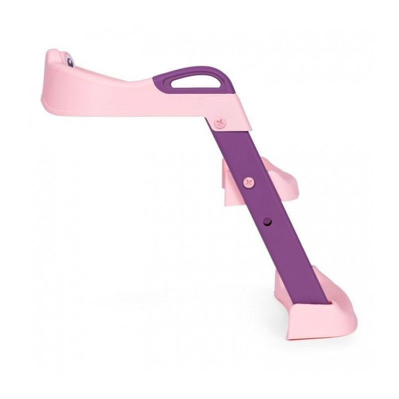 Reductor si Scaunel Inaltator WC, pentru Copii 1 - 7 Ani, 2 Trepte Reglabile, Pliabil, Colac Moale, cu Spatar si Manere, Inaltime 54/58 cm x 39.5 x 35 cm, din Plastic+PVC, Roz/Mov