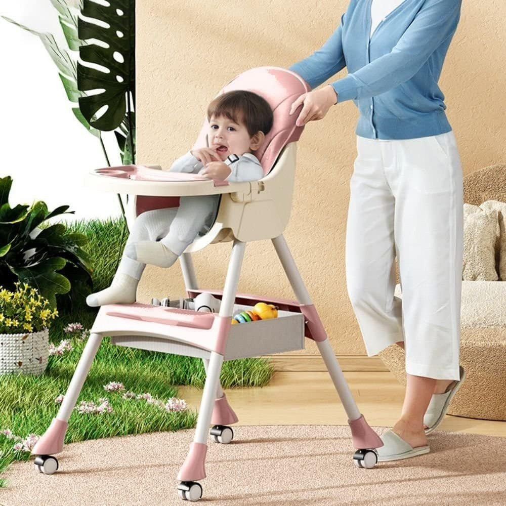 Scaun de Masa 2in1, pentru Copii de la 6 luni - 5 Ani, Roz