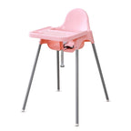 Scaun de Masa, pentru Bebelusi si Copii 6-36 Luni, din Plastic/Metal, Centura in 2 Puncte, Tava Detasabila, 63 x 57 x 85 cm, Roz