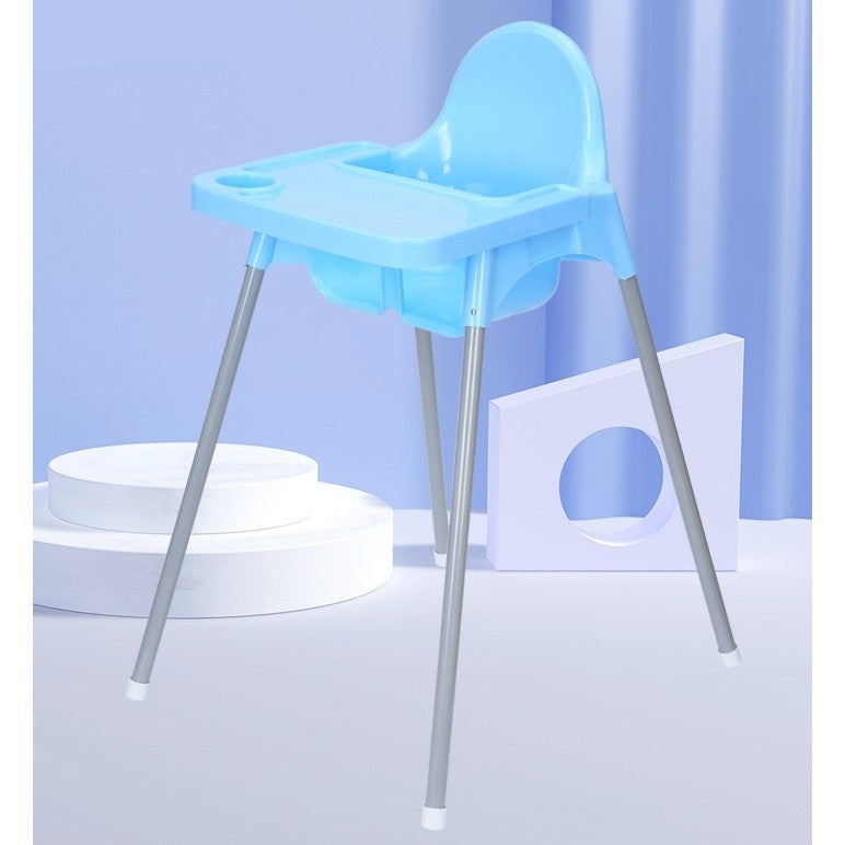 Scaun de Masa, pentru Bebelusi si Copii 6-36 Luni, din Plastic/Metal, Centura in 2 Puncte, Tava Detasabila, 63 x 57 x 85 cm, Albastru