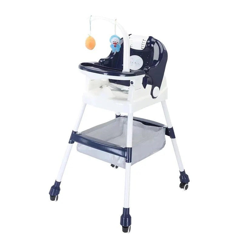 Scaun de Masa pentru Copii, Multifunctional,Suport de Agatat Jucarii, 110 x 60 x 70 cm, Albastru
