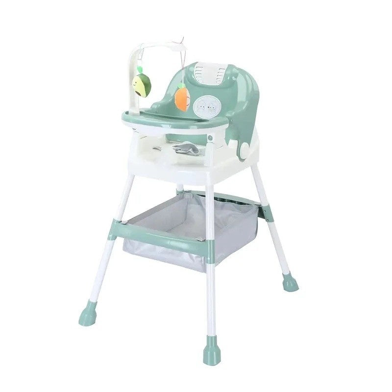 Scaun de Masa pentru Copii, Multifunctional, Suport de Agatat Jucarii, 110 x 60 x 70 cm, Verde