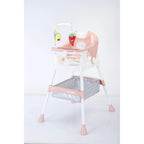 Scaun de Masa pentru Copii, Multifunctional, Suport de Agatat Jucarii, 110 x 60 x 70 cm, Roz