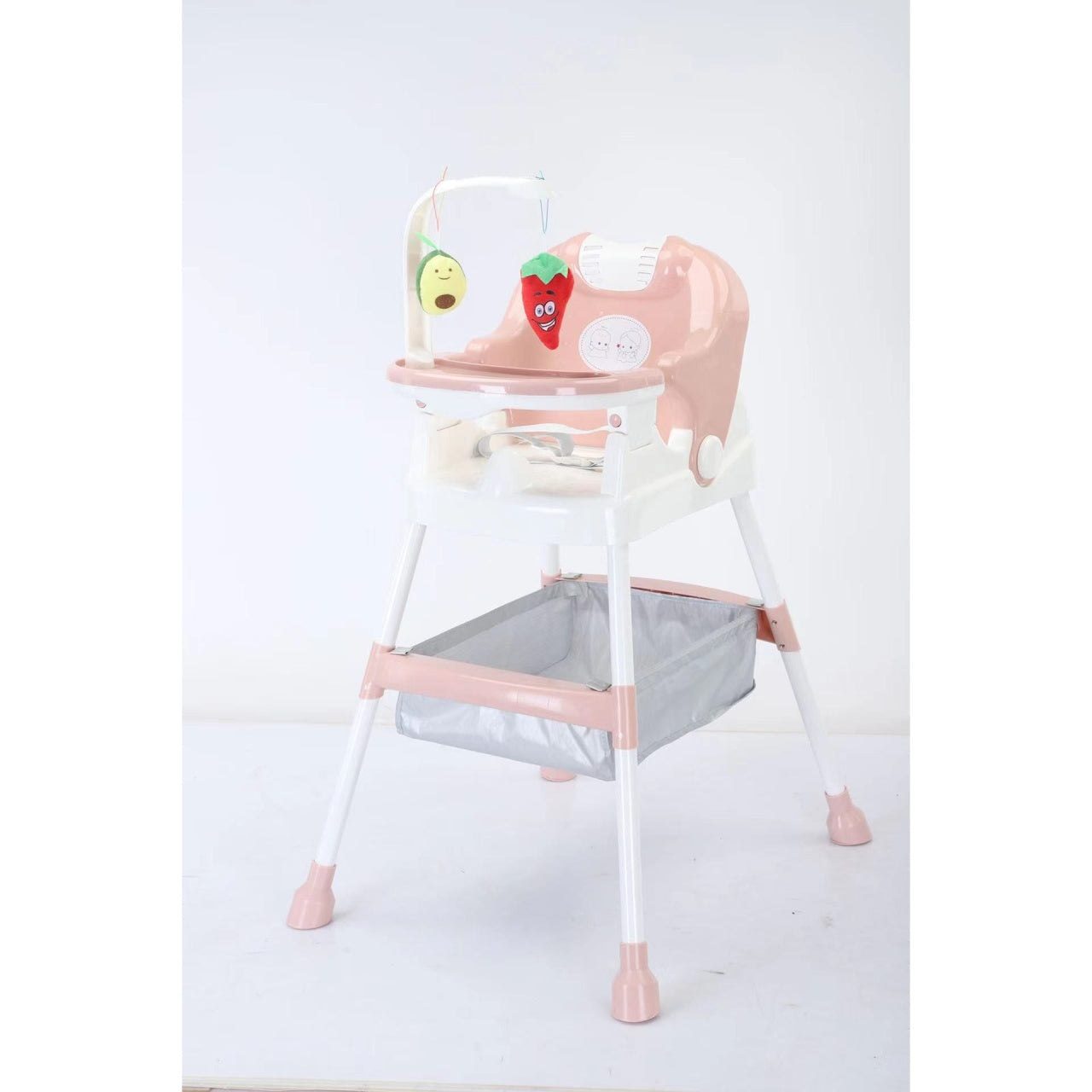 Scaun de Masa pentru Copii, Multifunctional, Suport de Agatat Jucarii, 110 x 60 x 70 cm, Roz