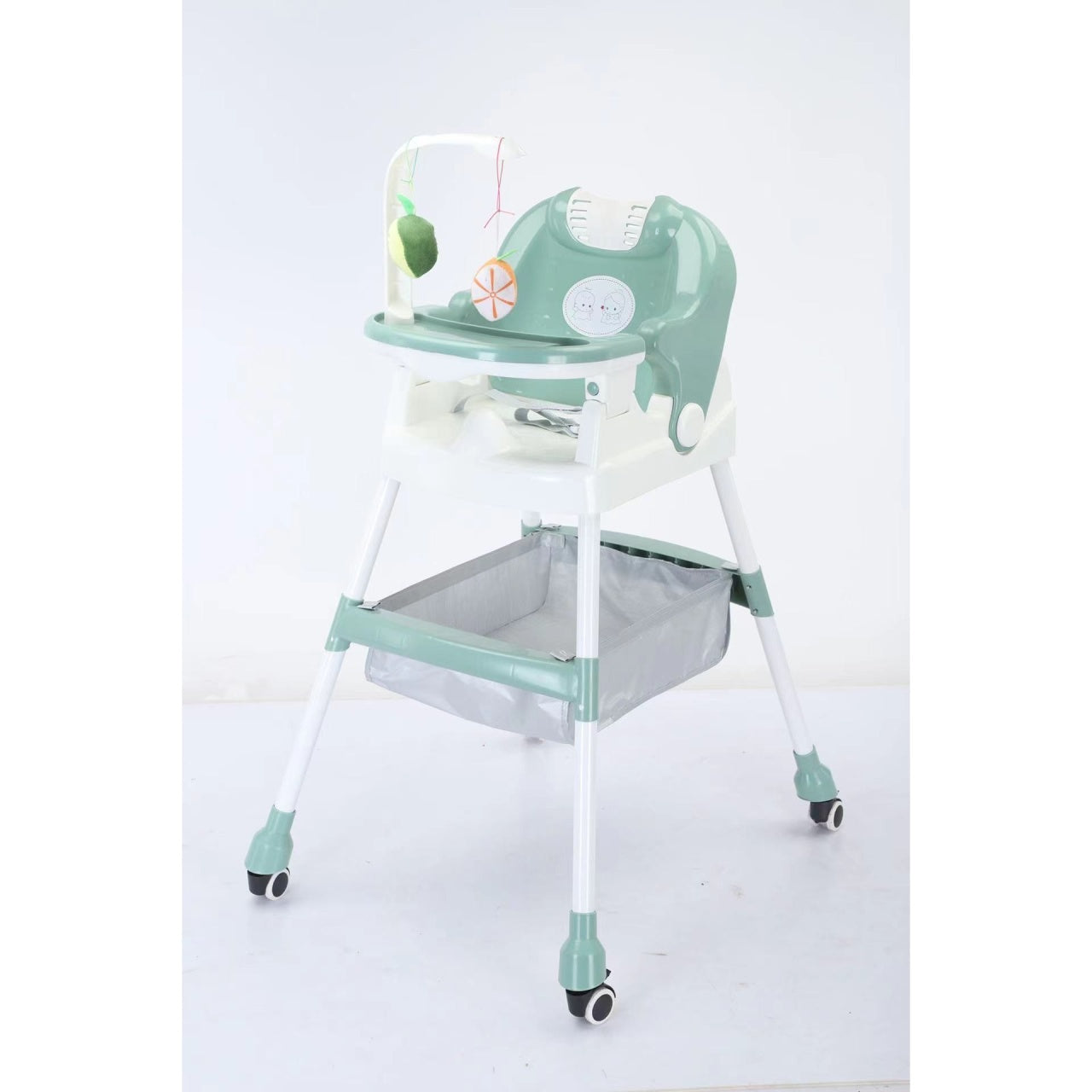 Scaun de Masa pentru Copii, Multifunctional, Suport de Agatat Jucarii, 110 x 60 x 70 cm, Verde