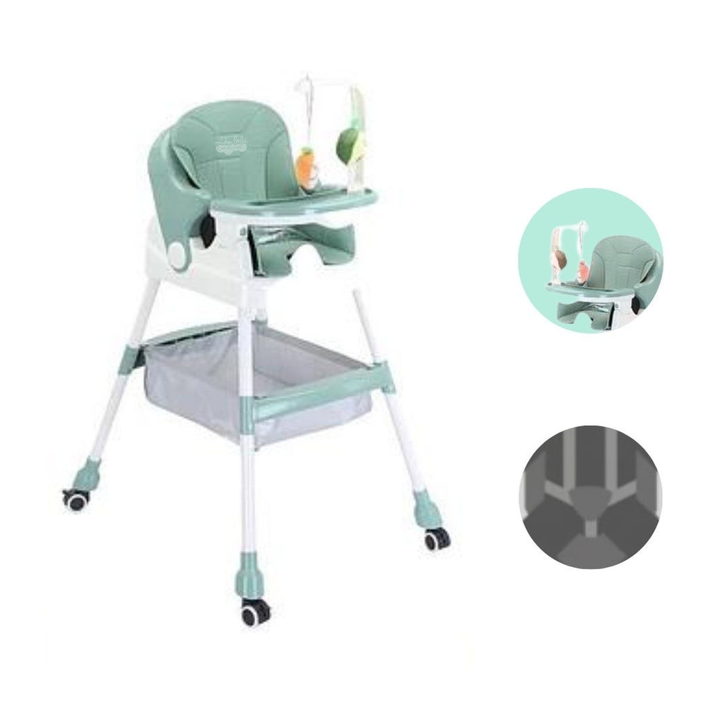 Scaun de Masa pentru Copii, Multifunctional, Suport de Agatat Jucarii, 110 x 60 x 70 cm, Verde