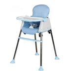 Scaun de Masa Pliabil 3in1, Reglabil, Multifunctional, 3 Pozitii, Masuta si Husa Detasabile, Ajustare Inaltime, Albastru