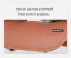 Scaun de Masa Pliabil 3in1,Reglabil, Multifunctional, 3 Pozitii, Masuta si Husa Detasabile, Roti, Centura de Siguranta, Ajustare Inaltime, Roz