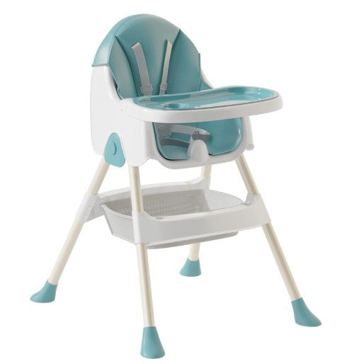 Scaun de Masa Pliabil 3in1, Reglabil, Multifunctional, Albastru