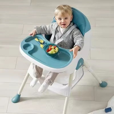 Scaun de Masa Pliabil 3in1, Reglabil, Multifunctional, Albastru