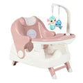 Scaun pentru Copii 2 in 1, pentru Servit Masa si pentru Baie, Multifunctional, Pliabil, Portabil, din Plastic, Spatar Reglabil, 58 x 39 cm, Roz