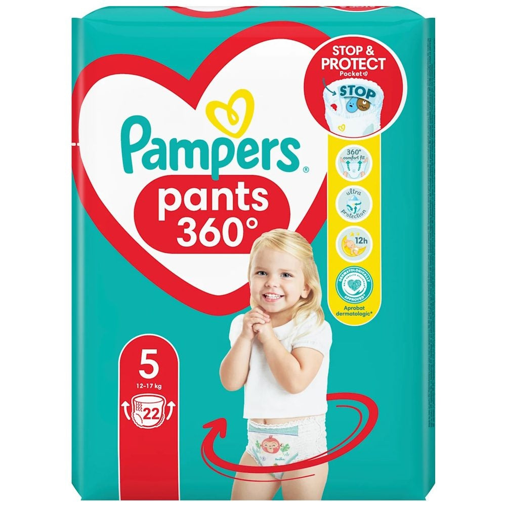 Scutece Chilotel Pampers Pants Junior, marimea 5, 12 - 18 kg, 22 bucati