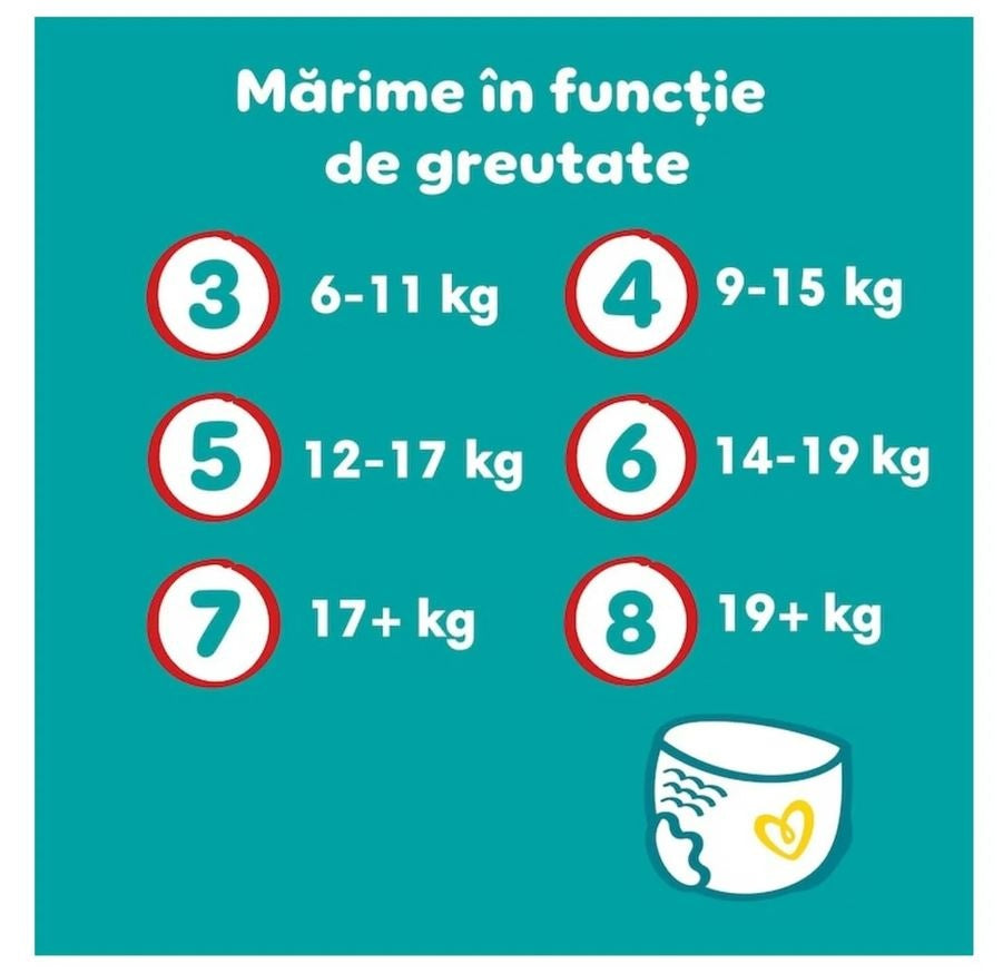 Scutece Chilotel Pampers Pants, marimea 3, 6 - 11 kg, 56 buc.