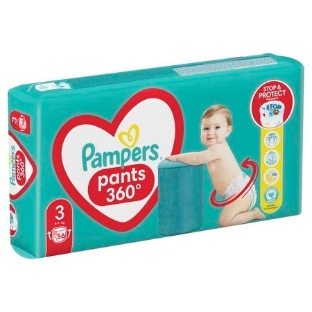 Scutece Chilotel Pampers Pants, marimea 3, 6 - 11 kg, 56 buc.