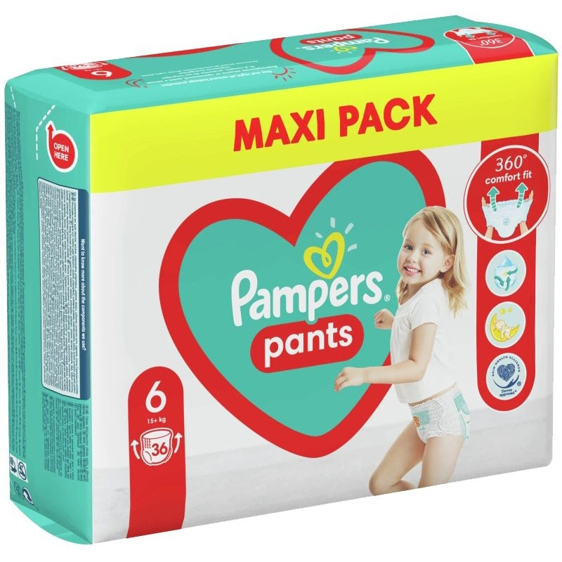 Scutece Pampers chilotel Active Baby Pants Maxi Pack, marimea 6, 13-19 kg, 36 bucati
