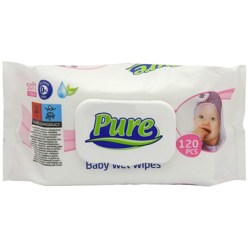 Servetele Umede bebelusi, Pure Baby Soft Touch, 120 buc
