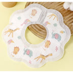 Set 10 Bavete de Unica Folosinta, Model Animalute, pentru Bebelusi, Alb Gri