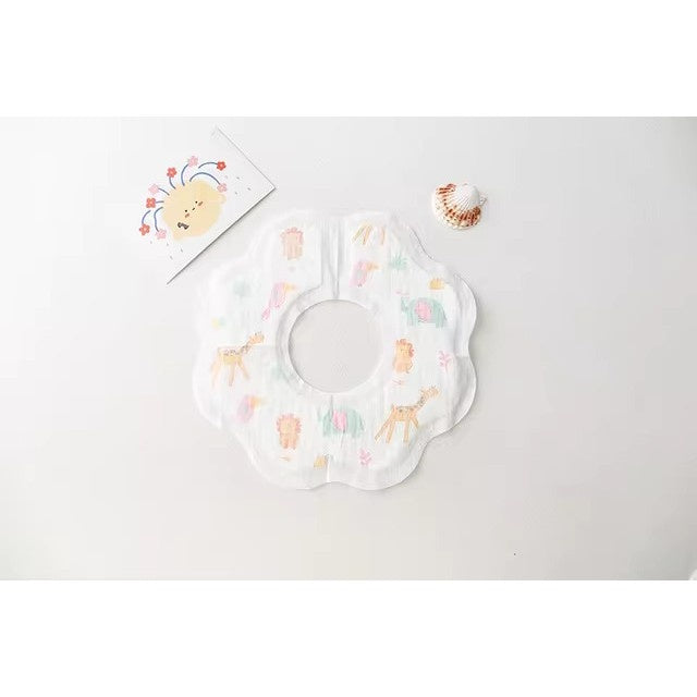 Set 10 Bavete de Unica Folosinta, Model Animalute, pentru Bebelusi, Alb Gri