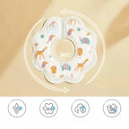 Set 10 Bavete de Unica Folosinta, Model Animalute, pentru Bebelusi, Alb Gri