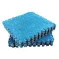 Set 10 Piese Covor tip Puzzle, Spuma EVA, Pufos, 30 x 30 x 1 cm, Albastru