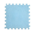 Set 10 Piese Covor tip Puzzle, Spuma EVA, Pufos, 30 x 30 x 1 cm, Baby Blue