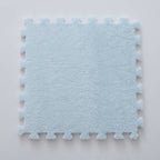 Set 10 Piese Covor tip Puzzle, Spuma EVA, Pufos, 30 x 30 x 1 cm, Baby Blue