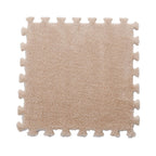 Set 10 Piese Covor tip Puzzle, Spuma EVA, Pufos, 30 x 30 x 1 cm, Crem