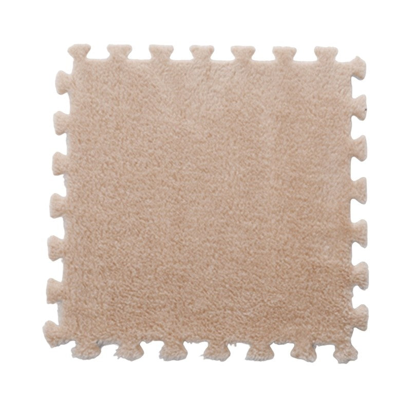 Set 10 Piese Covor tip Puzzle, Spuma EVA, Pufos, 30 x 30 x 1 cm, Crem