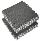 Set 10 Piese Covor tip Puzzle, Spuma EVA, Pufos, 30 x 30 x 1 cm, Gri