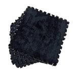 Set 10 Piese Covor tip Puzzle, Spuma EVA, Pufos, 30 x 30 x 1 cm, Negru