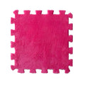 Set 10 Piese Covor tip Puzzle, Spuma EVA, Pufos, 30 x 30 x 1 cm, Roz