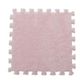 Set 10 Piese Covor tip Puzzle, Spuma EVA, Pufos, 30 x 30 x 1 cm, Roz Pudrat