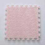 Set 10 Piese Covor tip Puzzle, Spuma EVA, Pufos, 30 x 30 x 1 cm, Roz Pudrat
