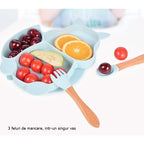 Set 10 piese diversificare bebelusi si copii din silicon baby blue