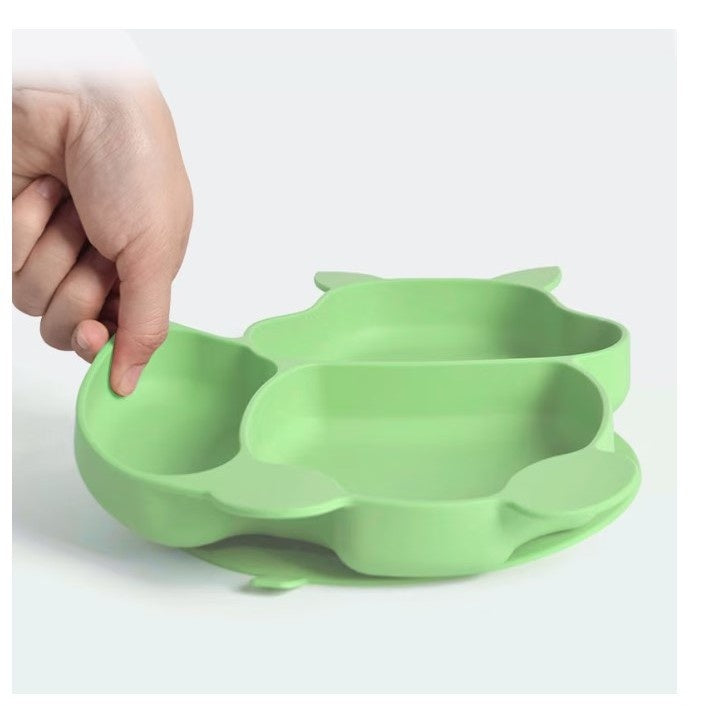 Set 10 piese diversificare bebelusi si copii din silicon verde