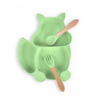 Set 10 piese diversificare bebelusi si copii din silicon verde