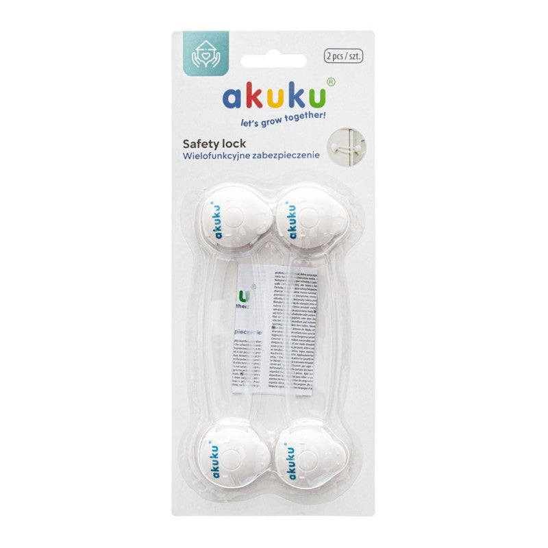Set 2 sigurante multifunctionale lungi Akuku Safety lock gri
